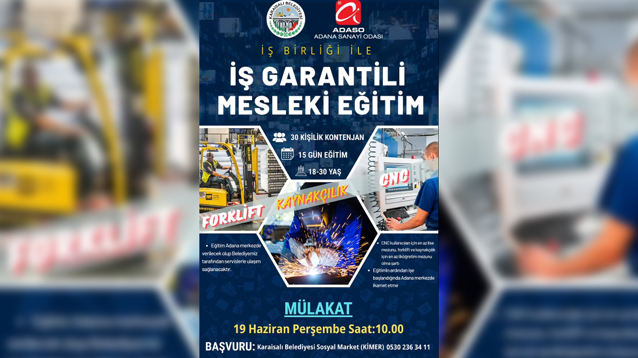 Karaisalı Belediyesi’nden Gençlere Iş Garantili Eğitim Müjdesi21