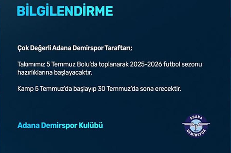 Adana Demirspor Açıklama
