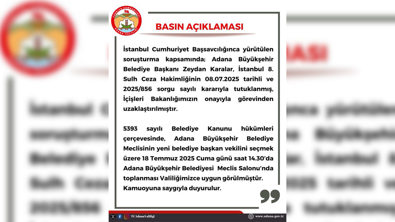Adana’da Gözler 18 Temmuz’a Çevrildi Yeni Başkan Vekili Kim Olacak-2