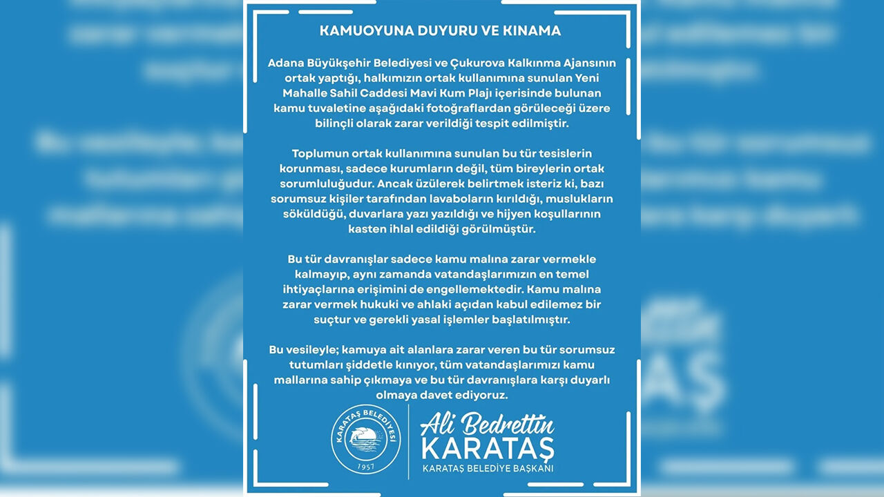 Karataş’ta Plaj Tuvaletine Saldırı! Belediye Soruşturma Başlattı2