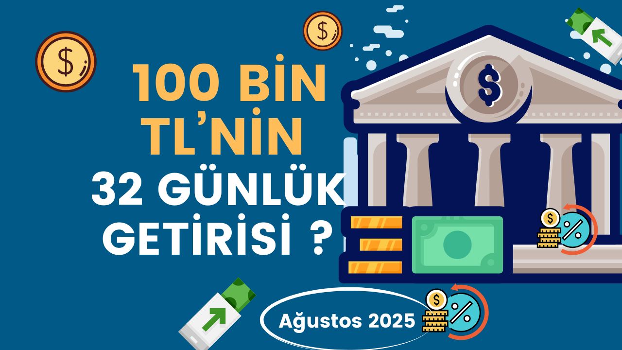 Güncel Mevduat Faiz Oranları: 100 Bin TL'nin 32 Günlük Net Getirisi Ne Kadar? (Ağustos 2025)
