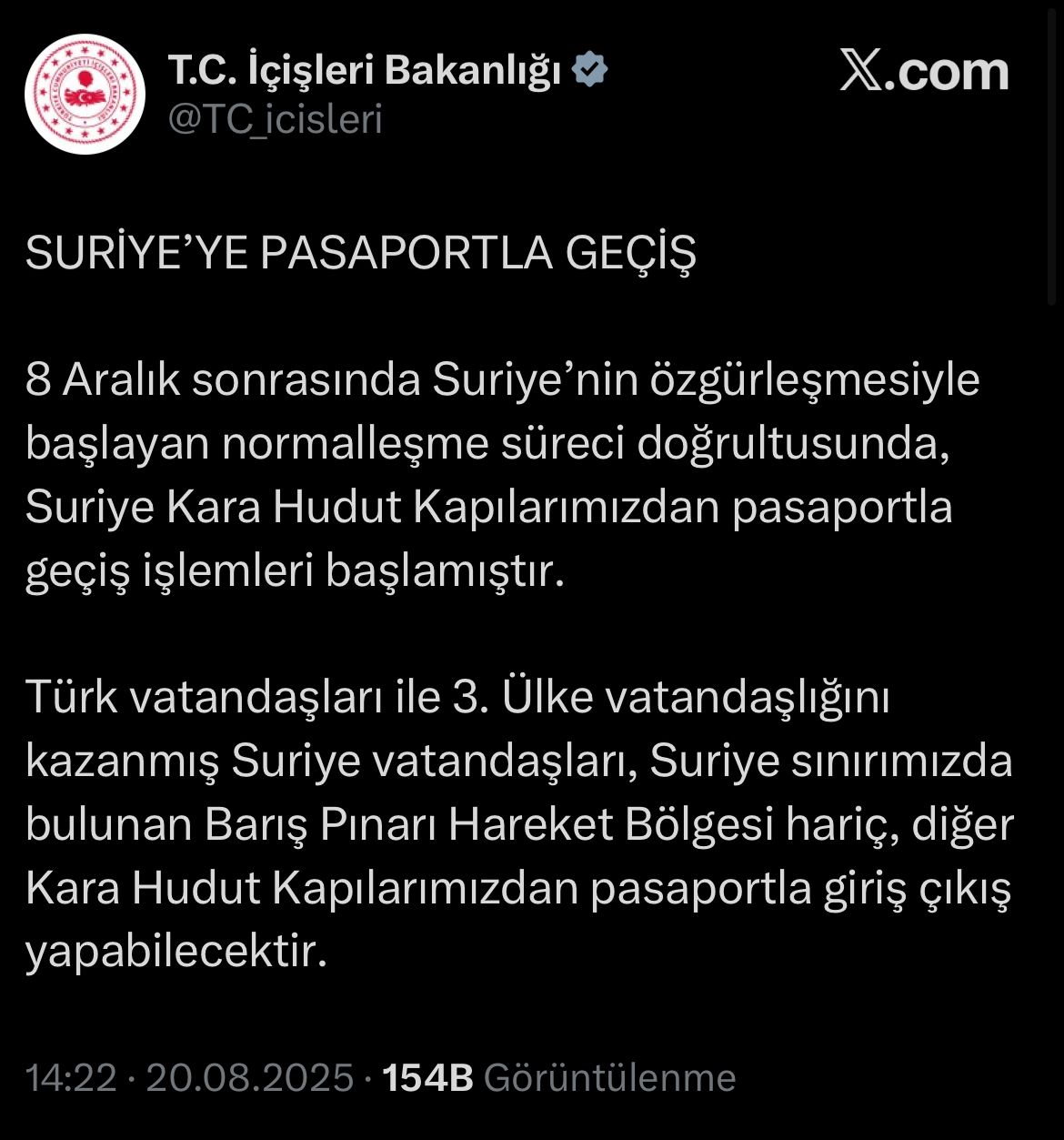 8 Aralık Sonrası Normalleşme Suriye Sınırında Yeni Dönem-1