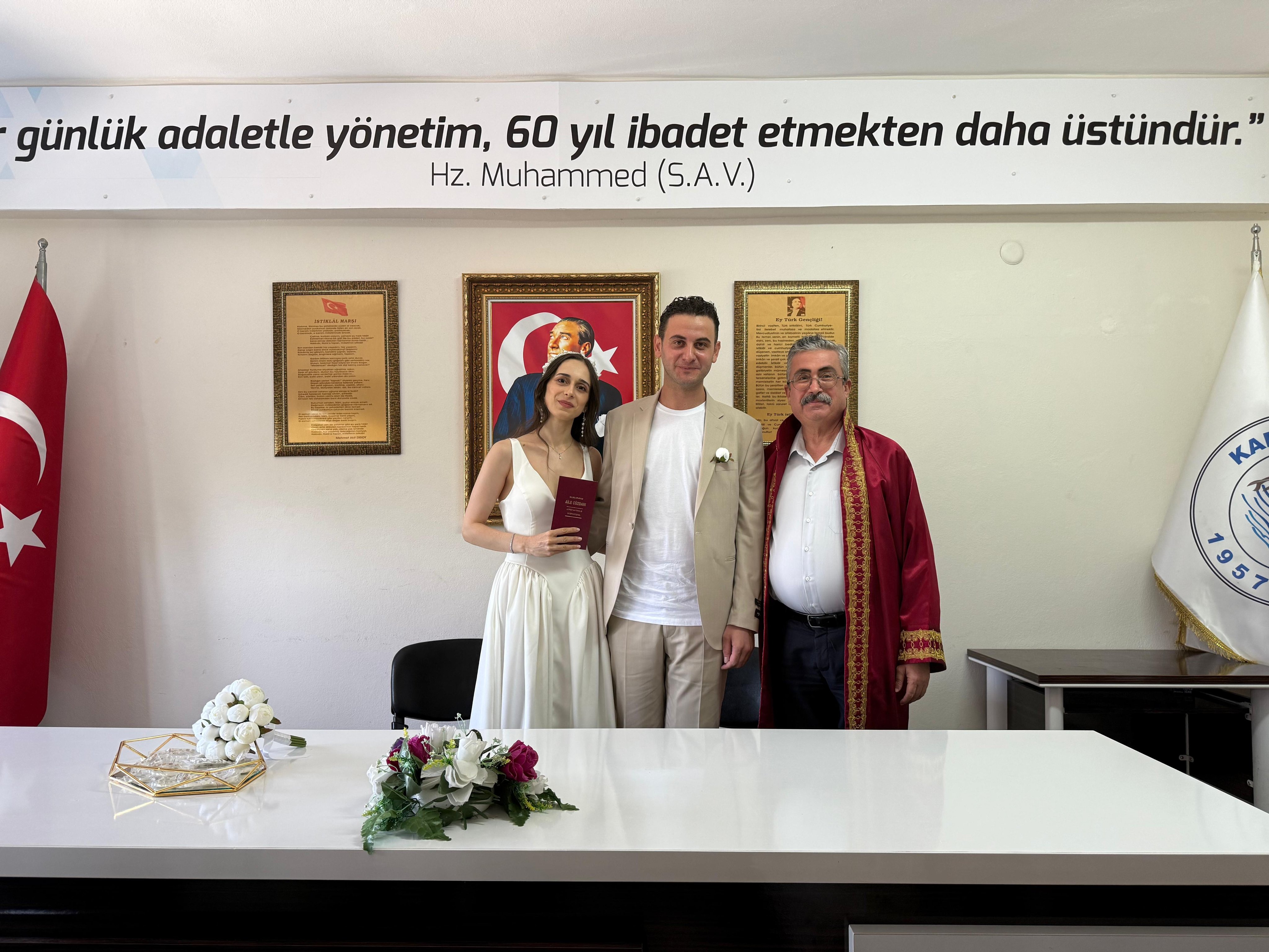 Başkan Karataş, Nikâh Töreninde Genç Çiftin Mutluluğuna Ortak Oldu (3)