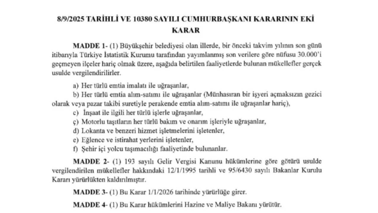 Esnafa Vergi Yükü