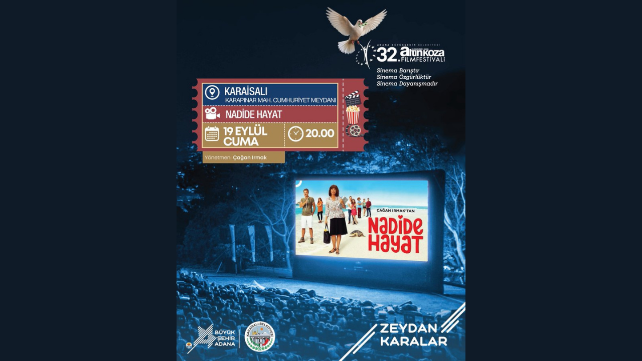 Karaisalı’da Sinema Keyfi “Nadide Hayat” Açık Havada!