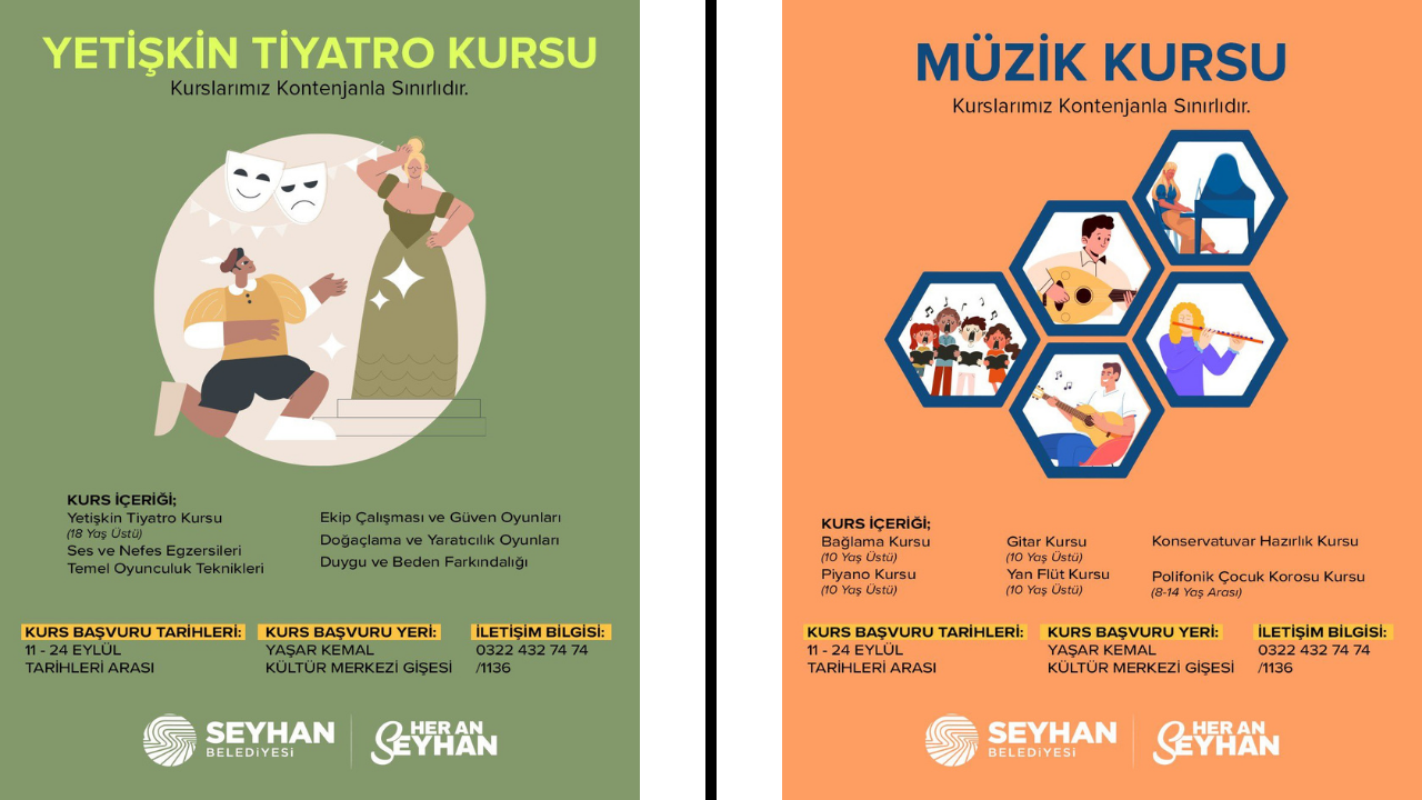 Seyhan Belediyesi Güz Dönemi Kültür Ve Sanat Kursları Başlıyor (1)