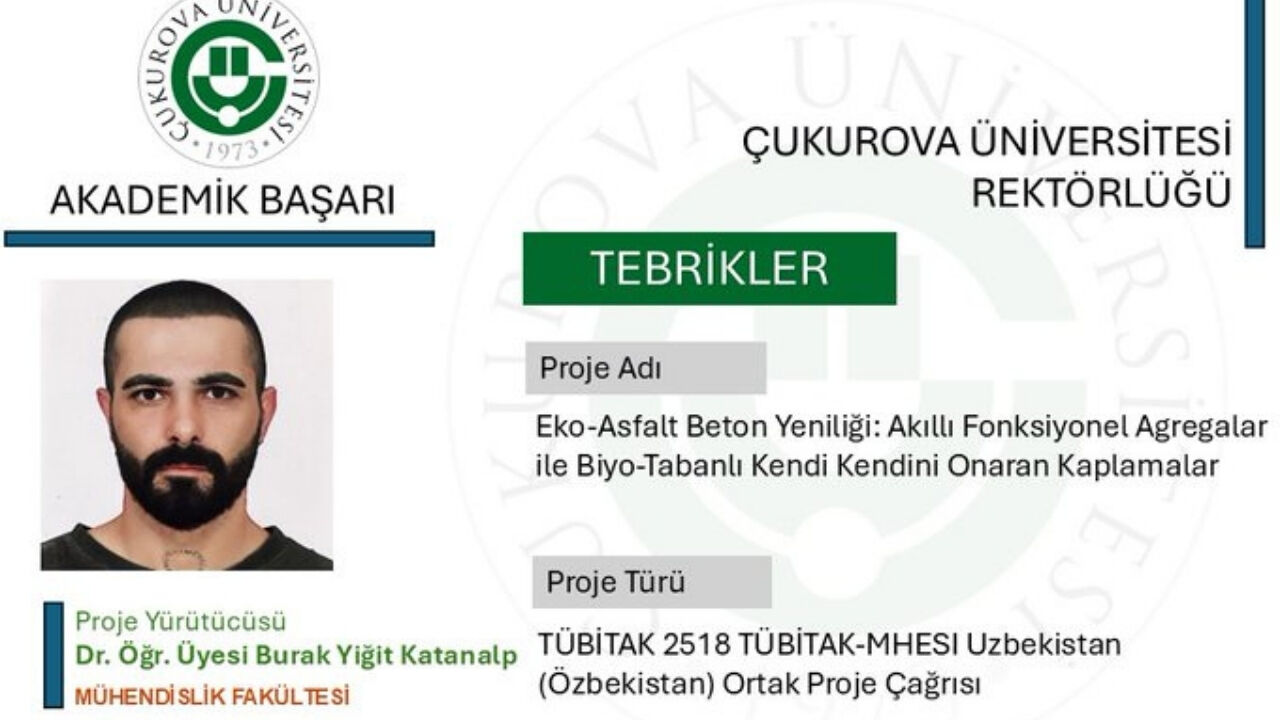 Çukurova Üniversitesi’nden Bilim Dünyasına Üç Önemli Proje