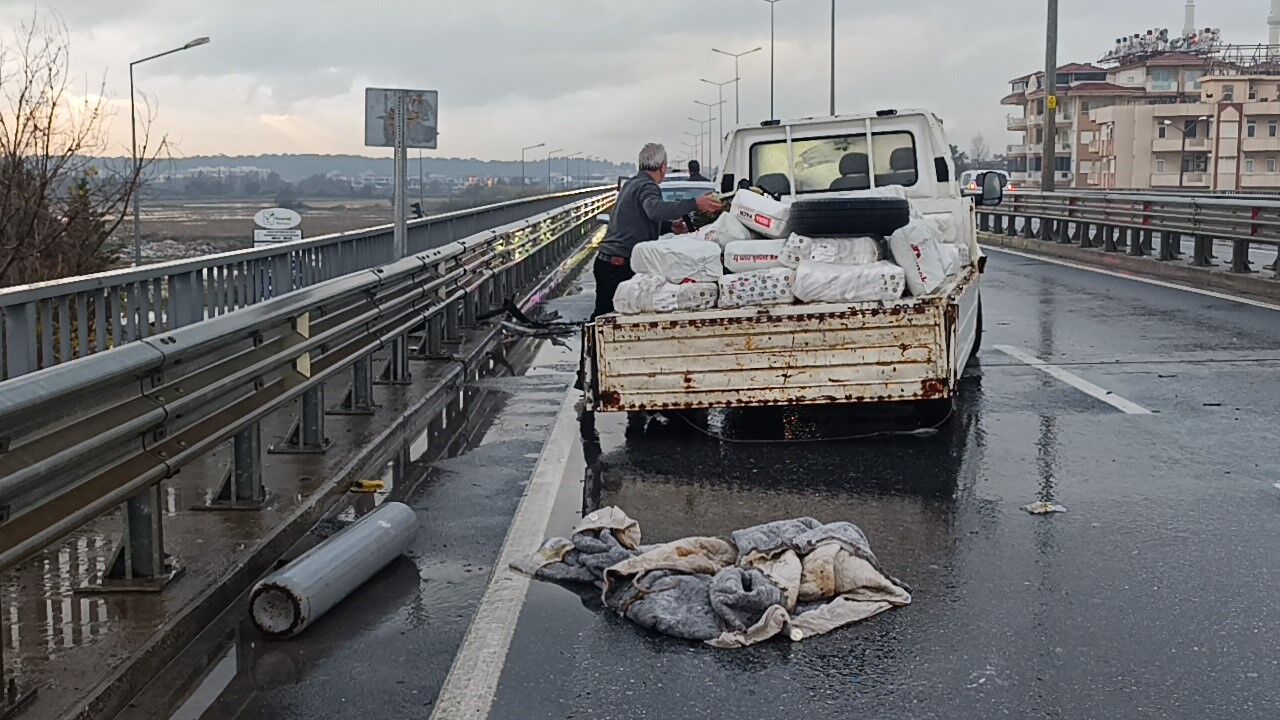 D 400’De Korku Dolu Anlar! Gaz Tüpleri Yola Saçıldı (2)
