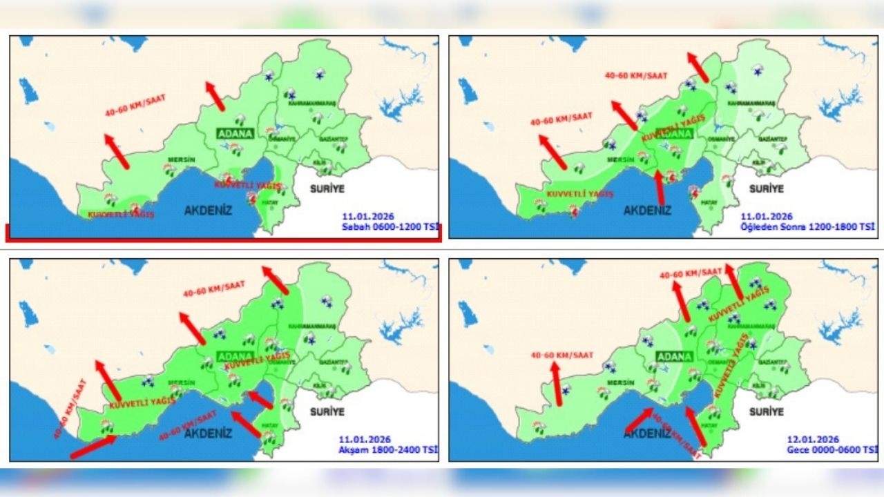 Meteoroloji Uyardı Adana'da Sağanak Yağış Etkisini Artıracak!