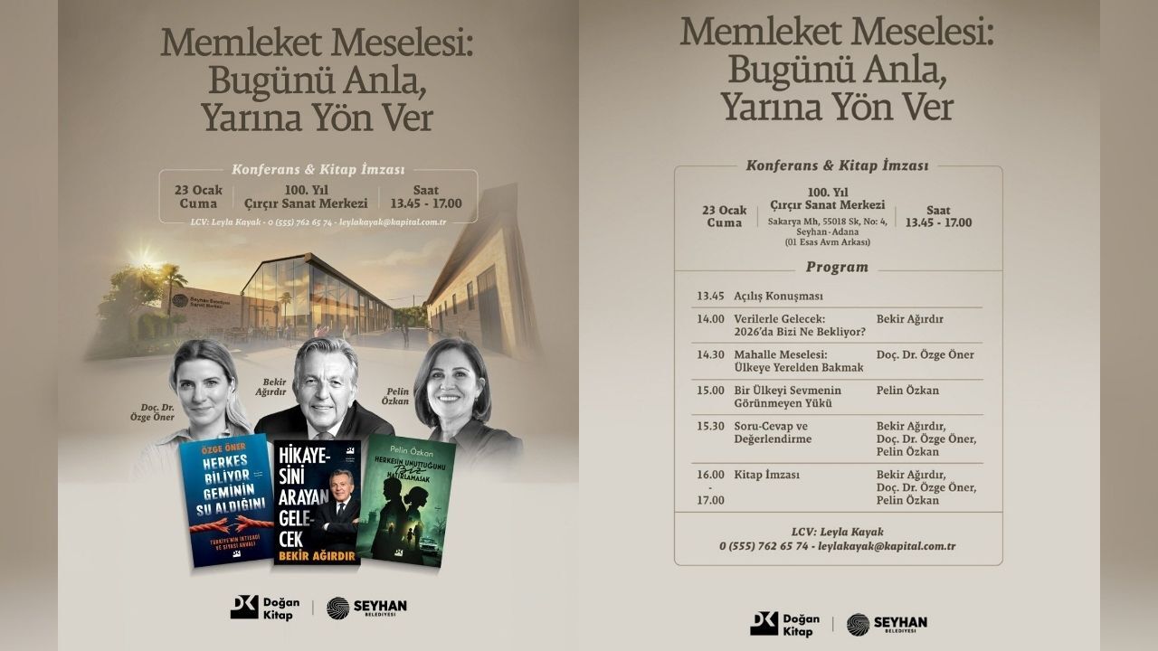 Seyhan’da “Memleket Meselesi” Konferansı Düzenleniyor