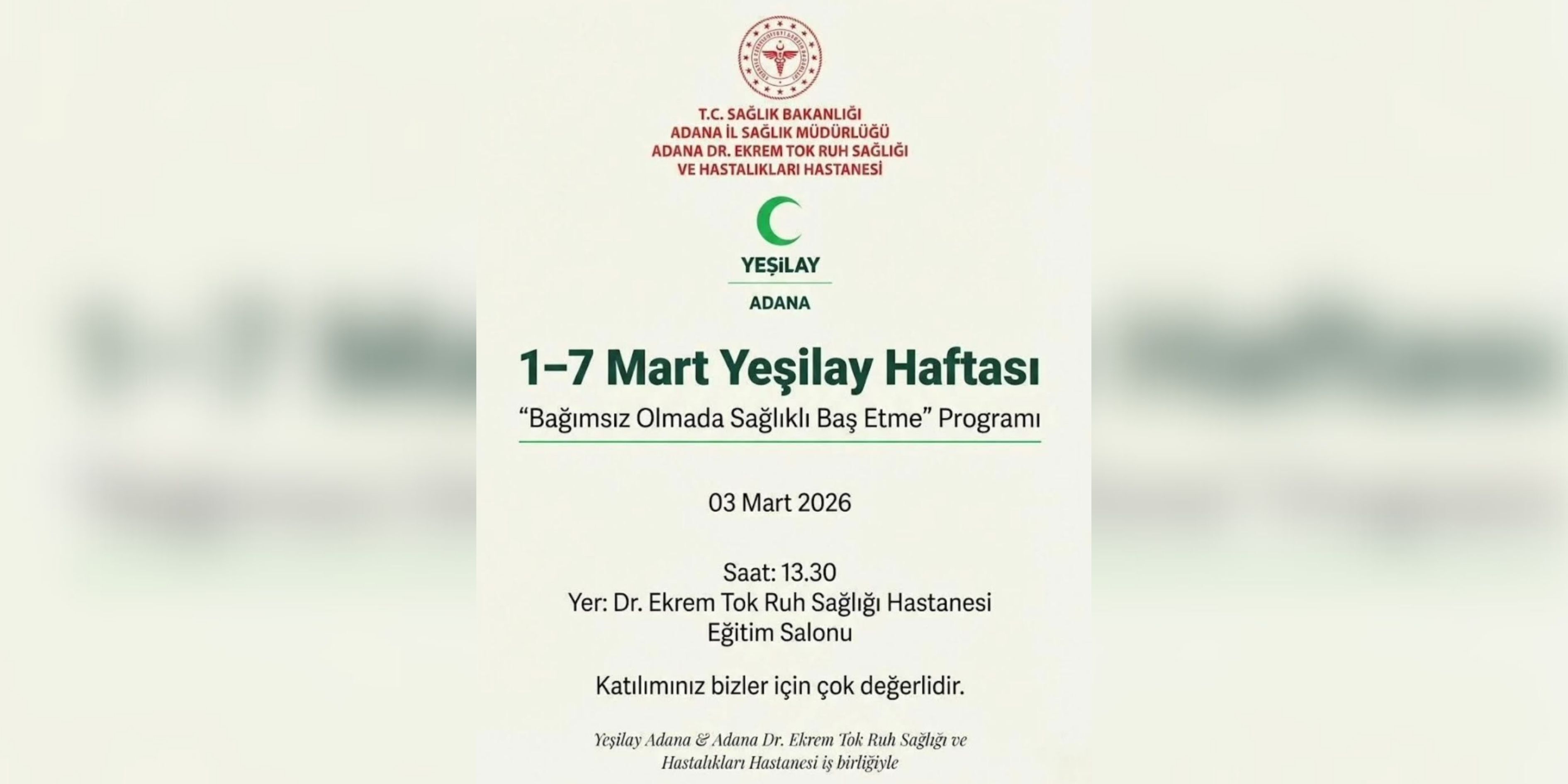 Adana’da “Bağımsız Olmada Sağlıklı Baş Etme” Konferansı Düzenlenecek-1