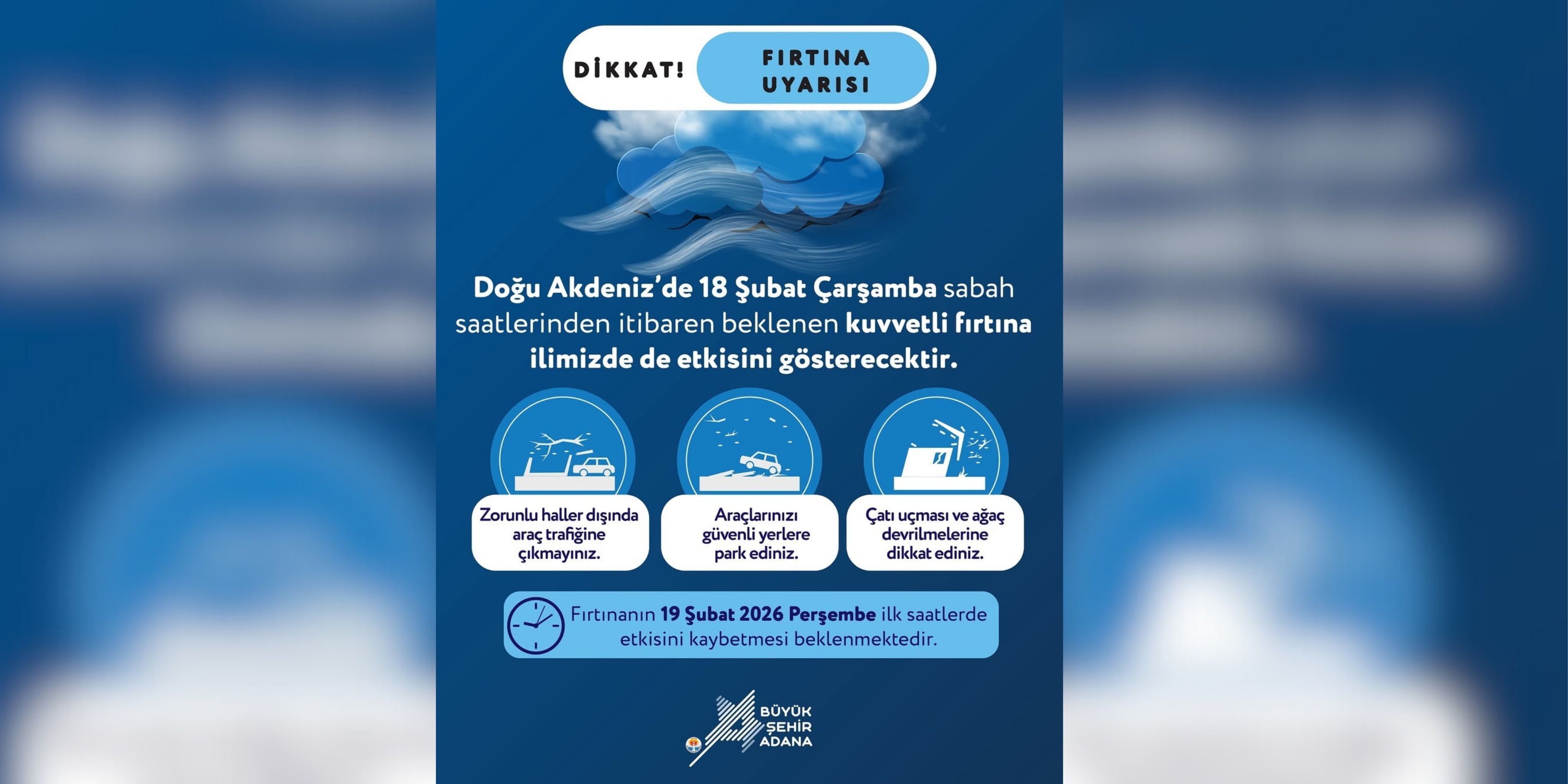 Adana’da Kuvvetli Fırtına Uyarısı (2)