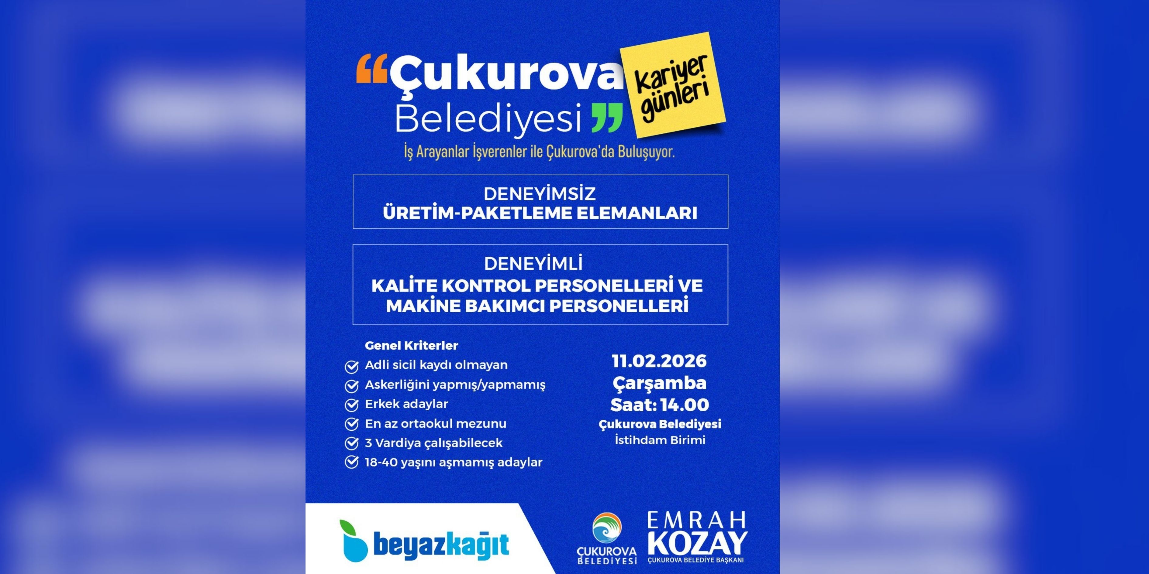 İstihdam Kapısı Çukurova’da Açılıyor Kariyer Günleri Daveti-1