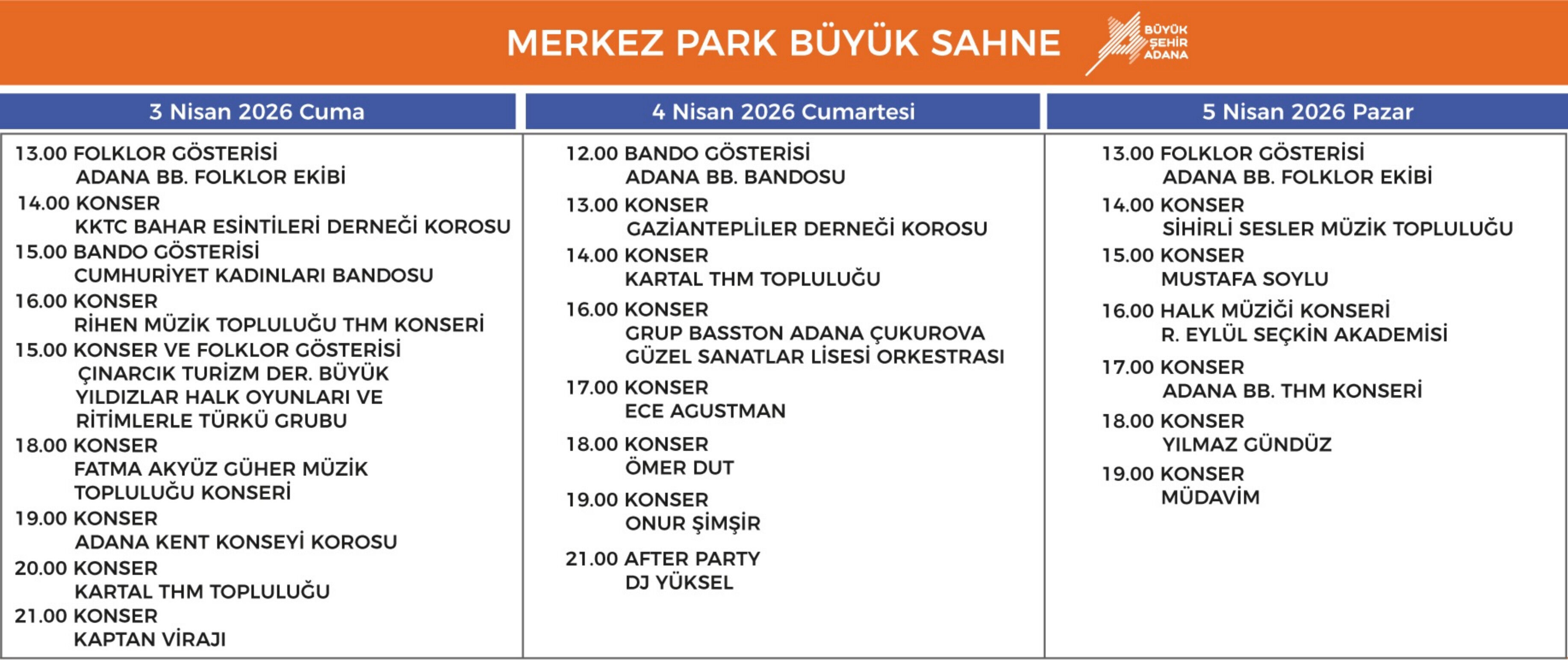 2026 Portakal Çiçek Karnavalı Programı 7