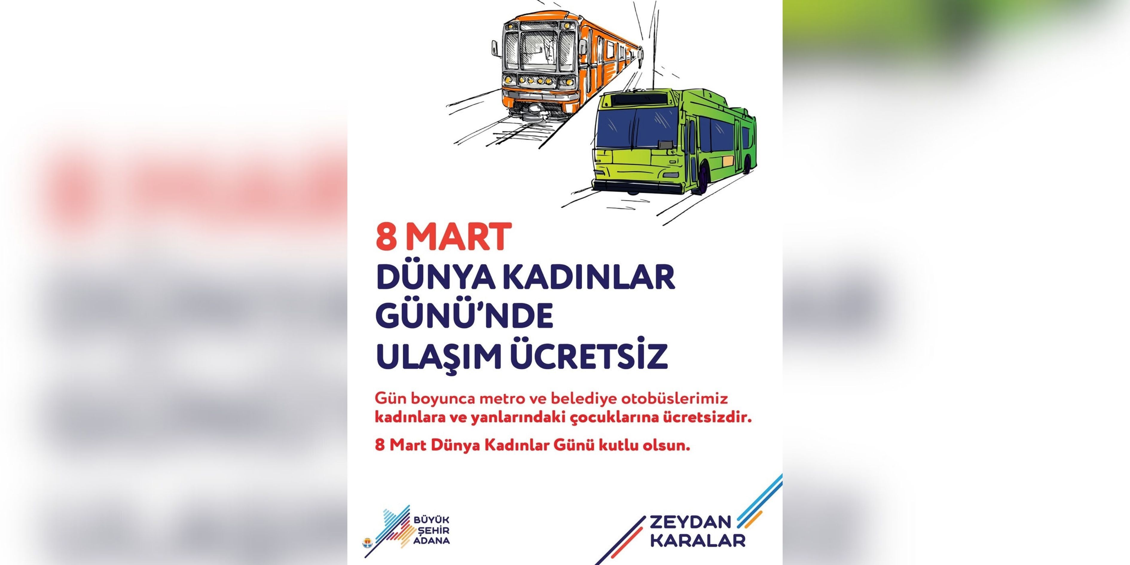 8 Mart’ta Kadınlara Ulaşım Ücretsiz-1