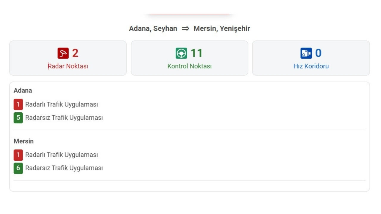 Adana’da Radar Noktaları Haritada Yeni Sistem Devrede (1)