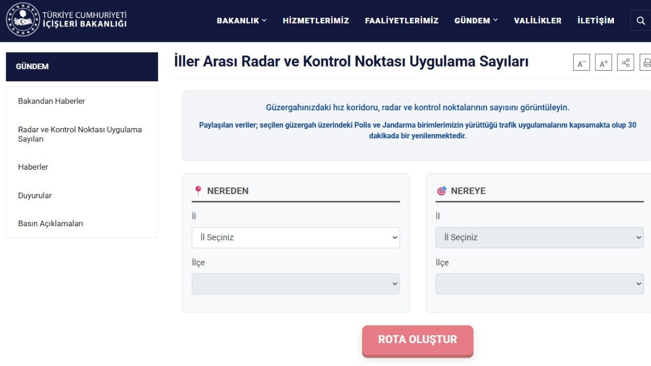 Adana’da Radar Noktaları Haritada Yeni Sistem Devrede (2)