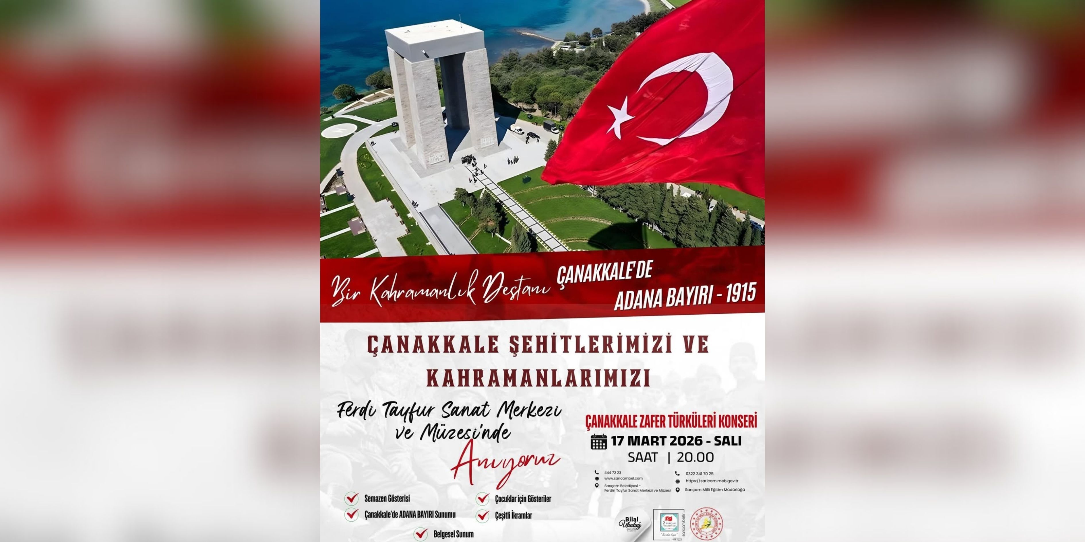 Sarıçam’da Çanakkale Şehitleri İçin Anma Programı Düzenlenecek-1