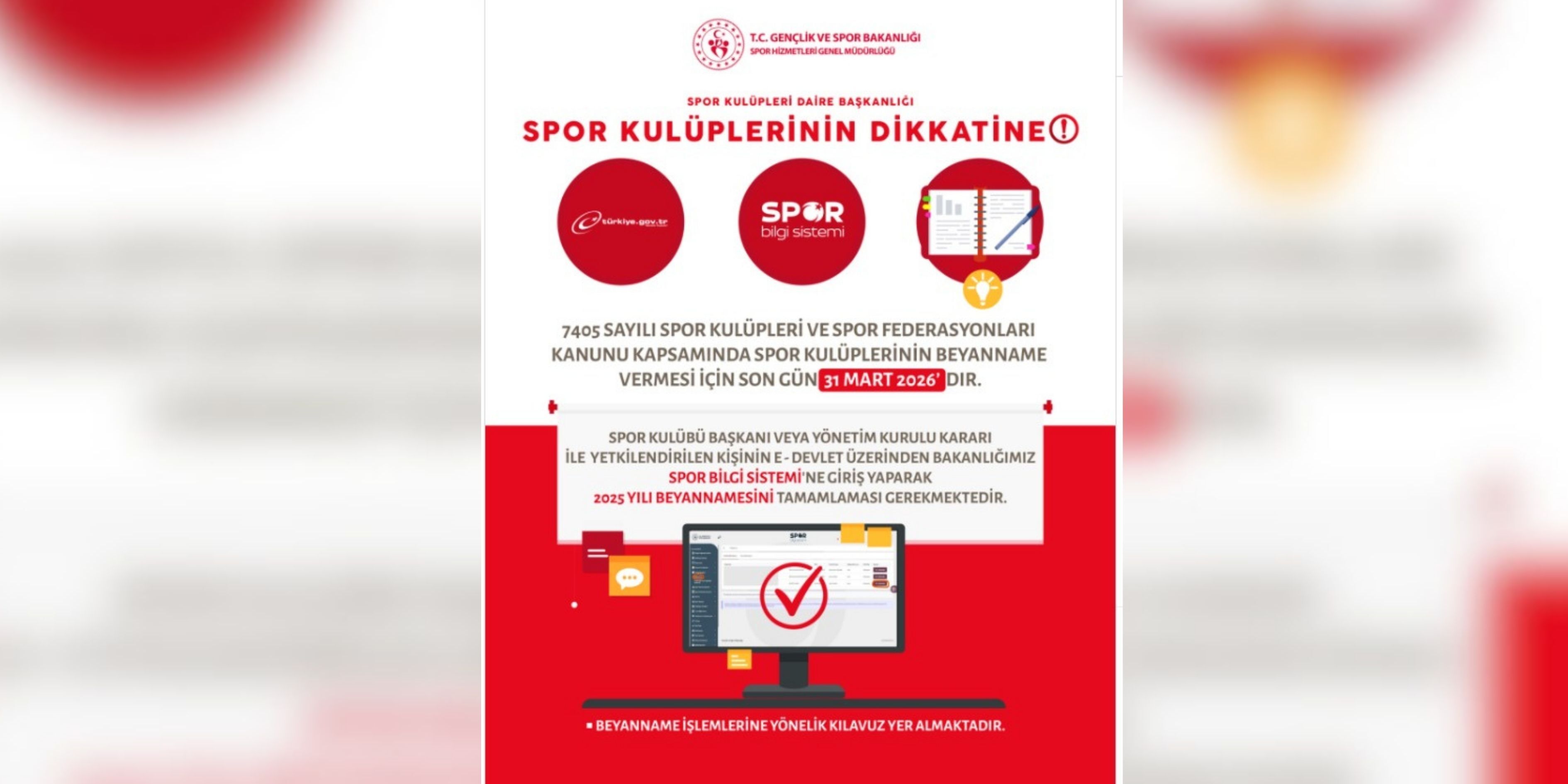 Spor Kulüplerine Kritik Uyarı Beyanname İçin Son Gün 31 Mart (1)