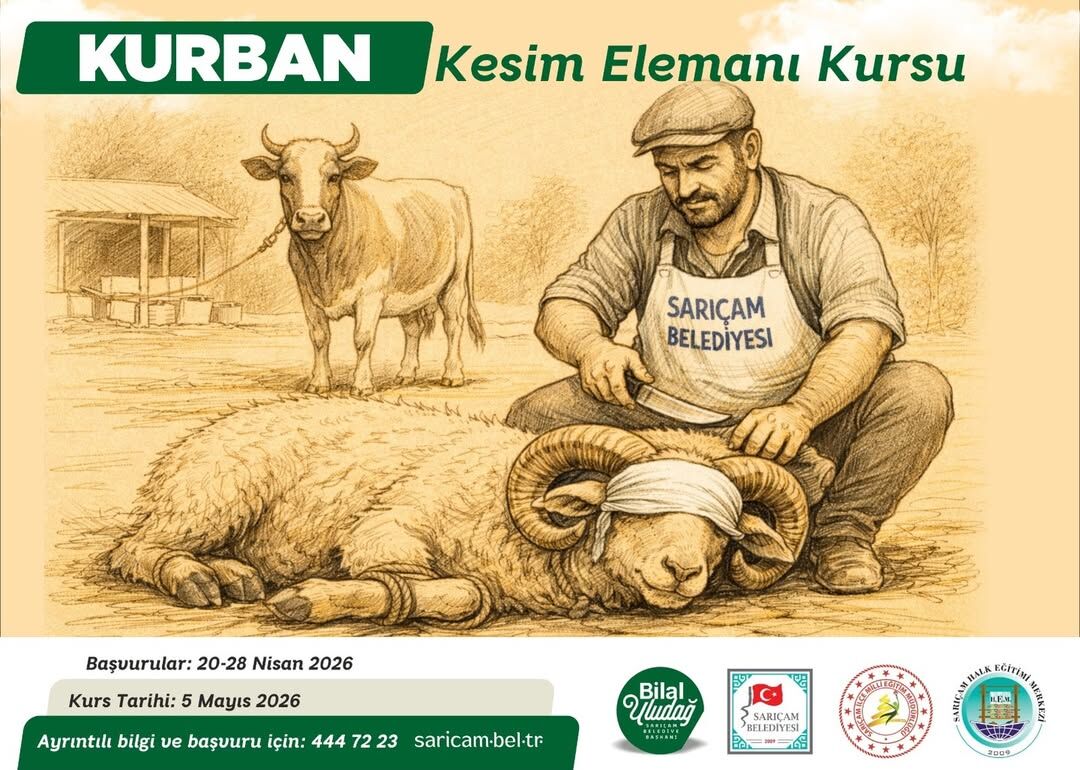 Sarıçam’da Sertifikalı Kurban Kesim Eğitimi İçin Başvurular Başladı-1