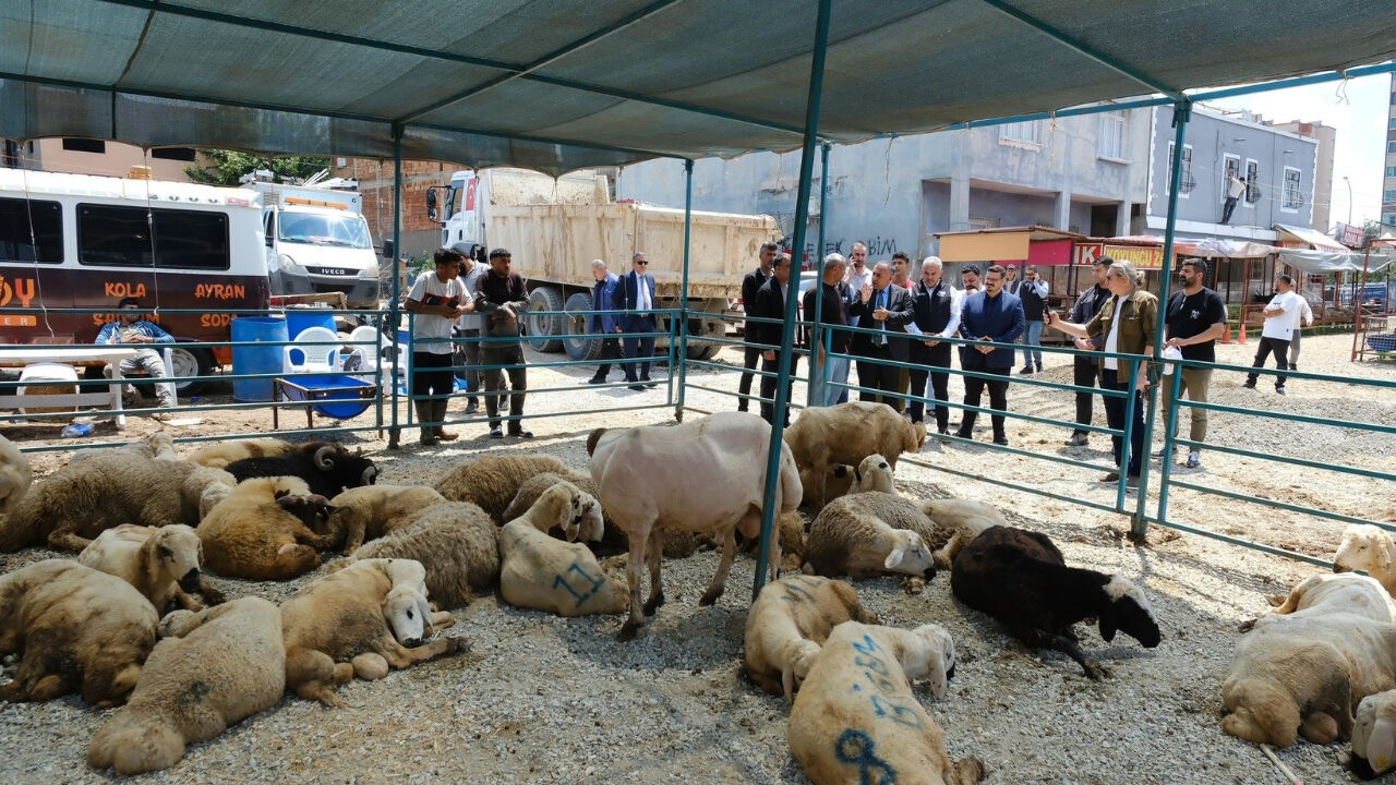 Adana Büyükşehir Belediyesinden Selden Etkilenen Kurban Pazarında Inceleme (1)
