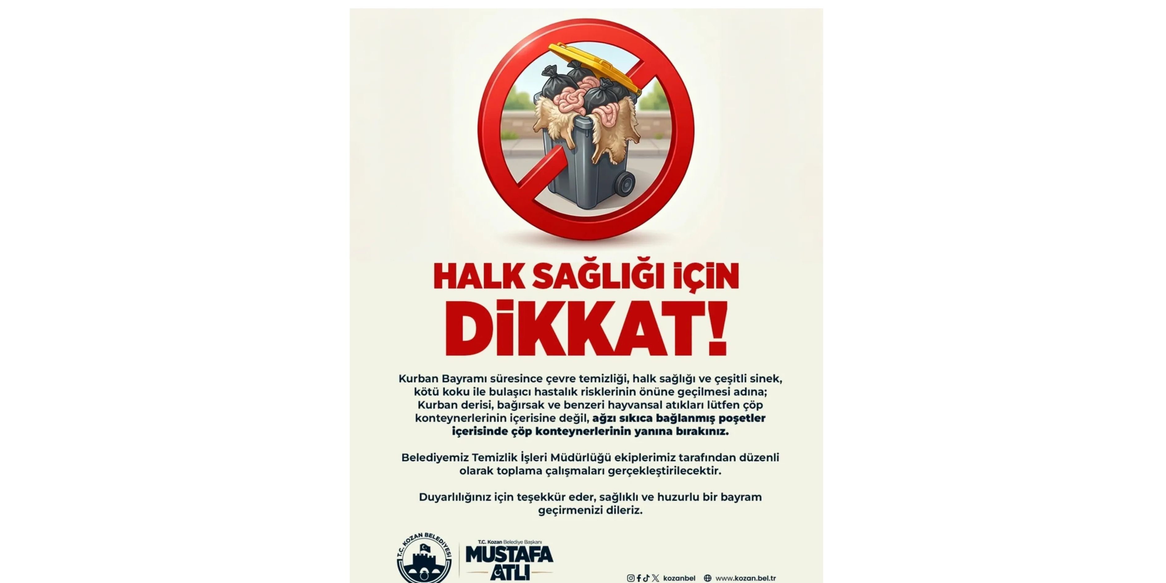 Kozan Belediyesi’nden Hayati Uyarı (3)