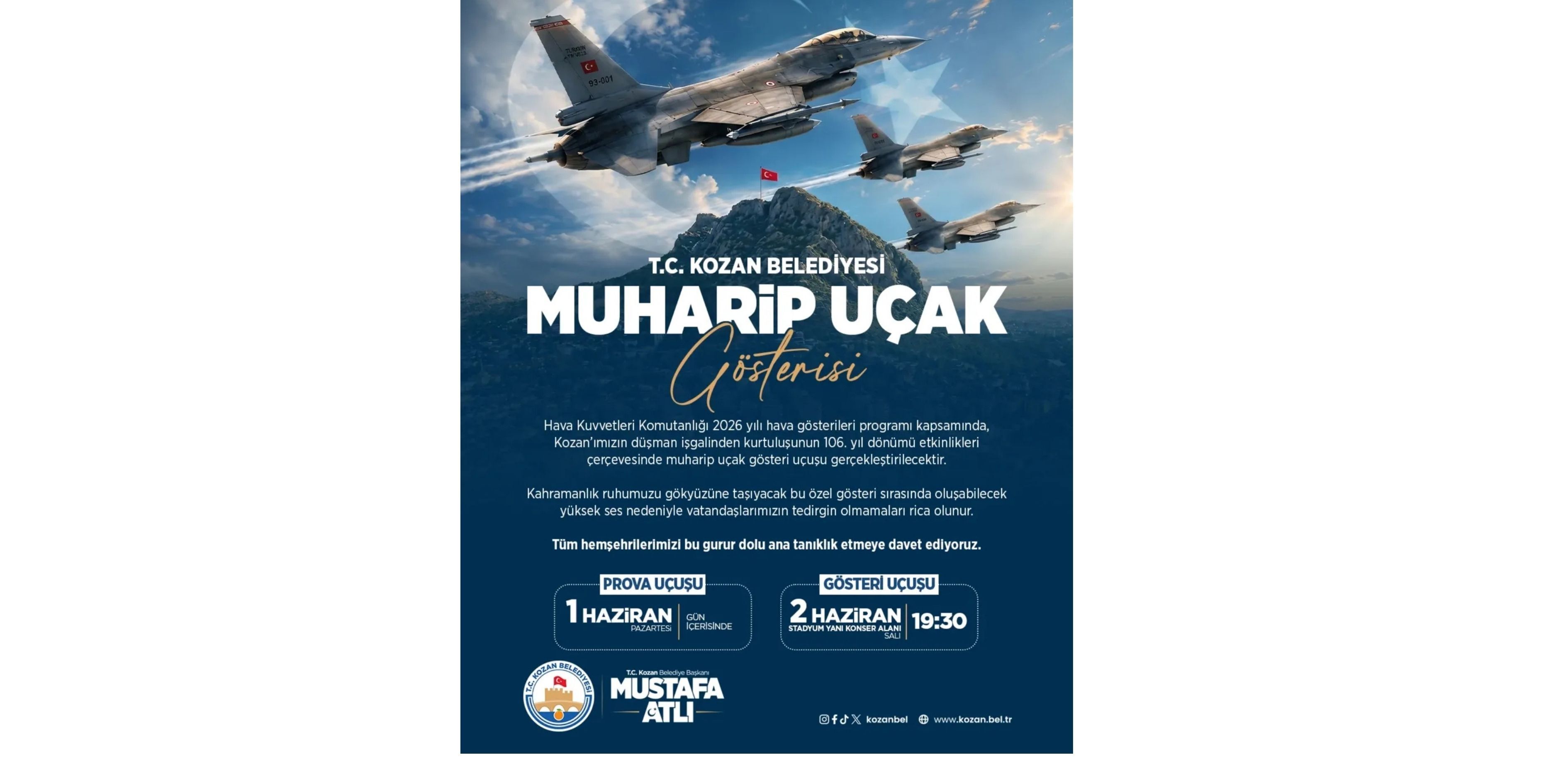 Kozan Semalarında Gurur Muharip Uçaklar Kurtuluş Coşkusu İçin Havalanıyor!-1