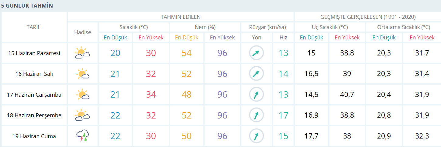 15.06.2026 Adana Hava Durumu