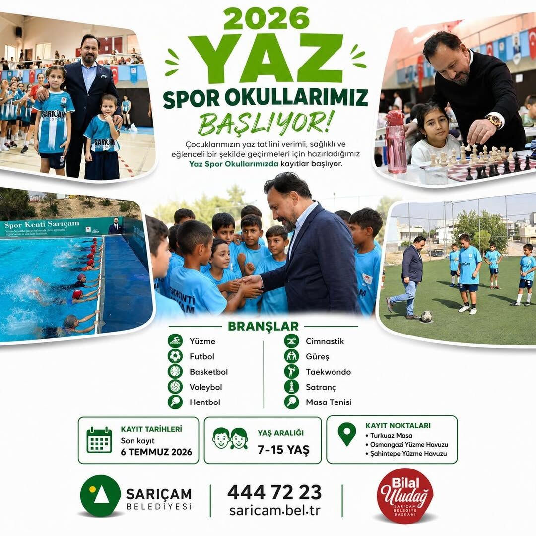 Sarıçam’da Spor Dolu Yaz Belediye Yaz Spor Okulları Için Kayıtlar Başladı!-1