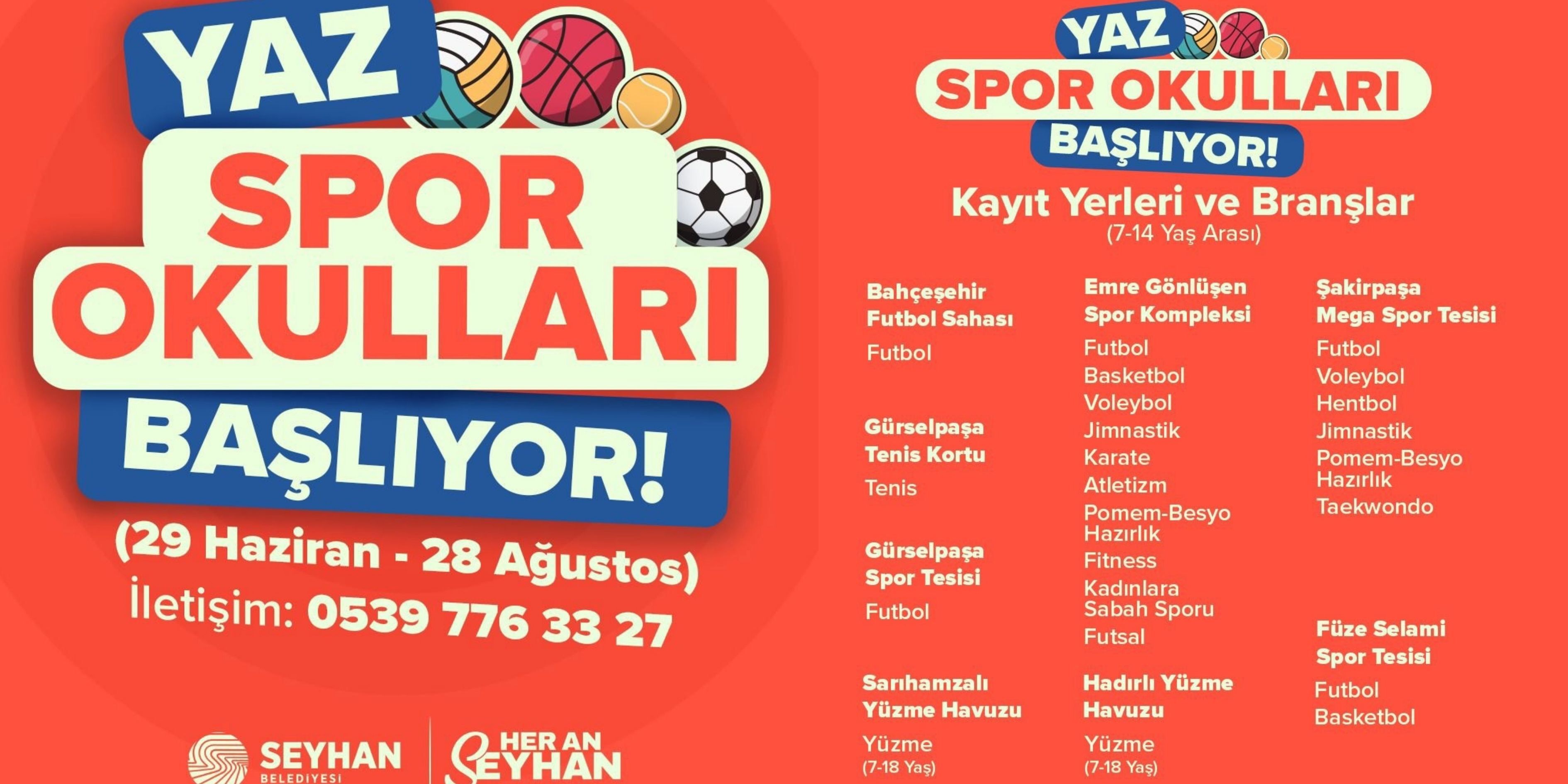Seyhan Belediyesi Yaz Spor Okulları Için Kayıt Dönemi Başladı-1