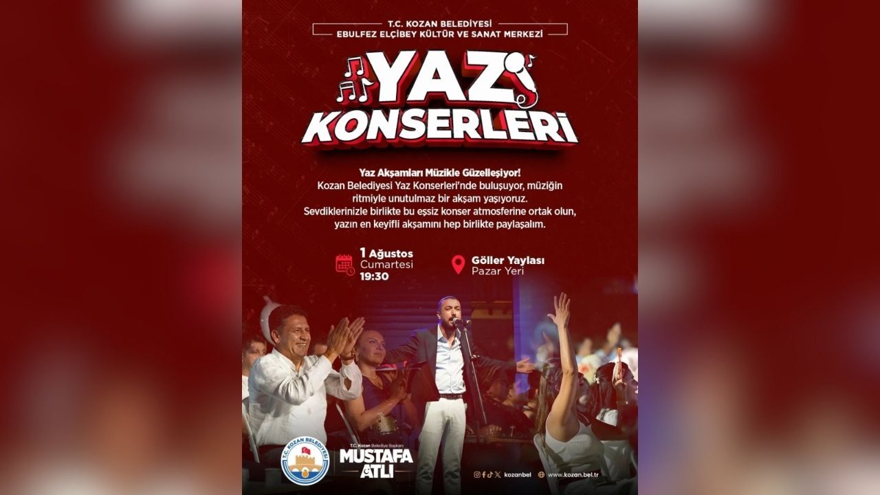 2. Geleneksel Yaz Konserleri Kozan'da Devam Ediyor