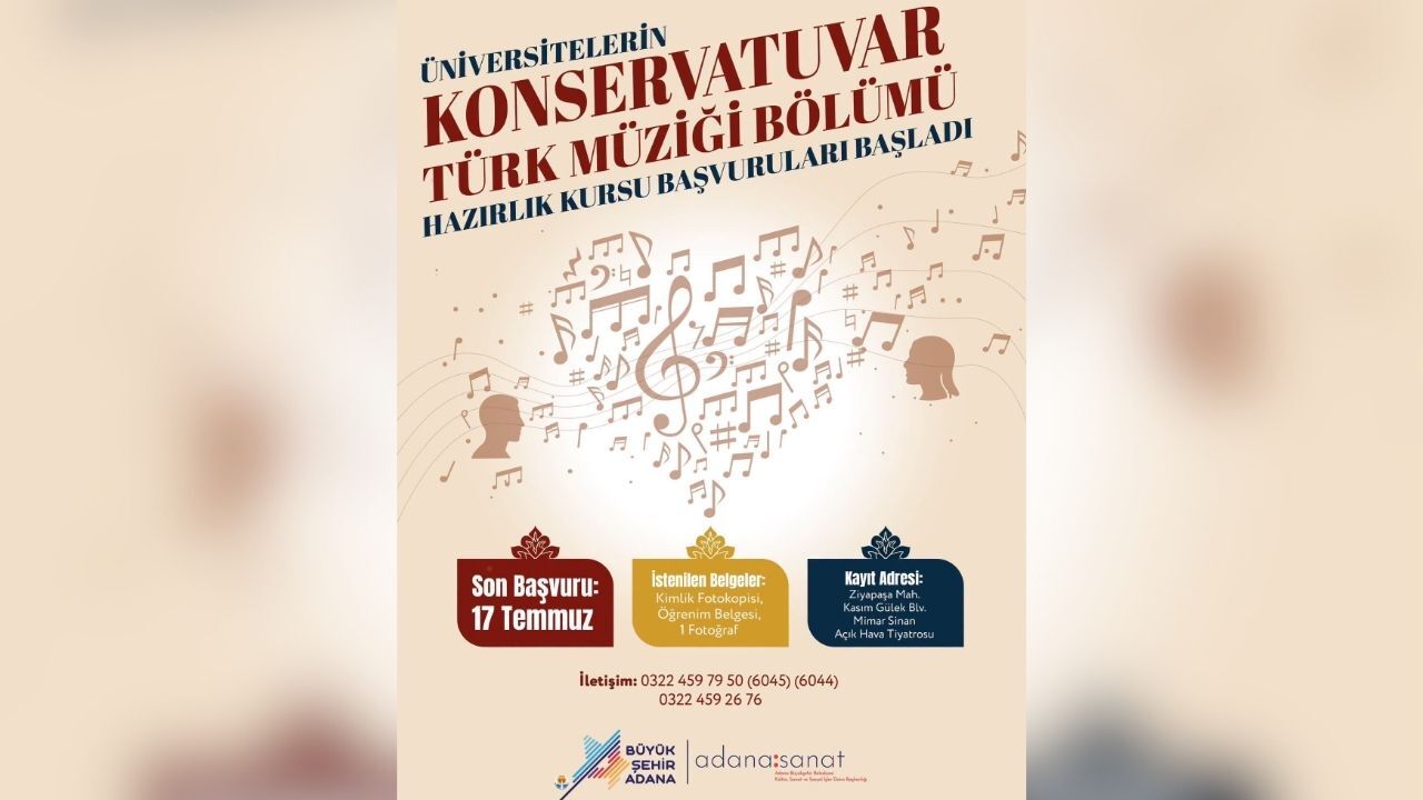 Adana Büyükşehir'den Konservatuvar Adaylarına Hazırlık Desteği