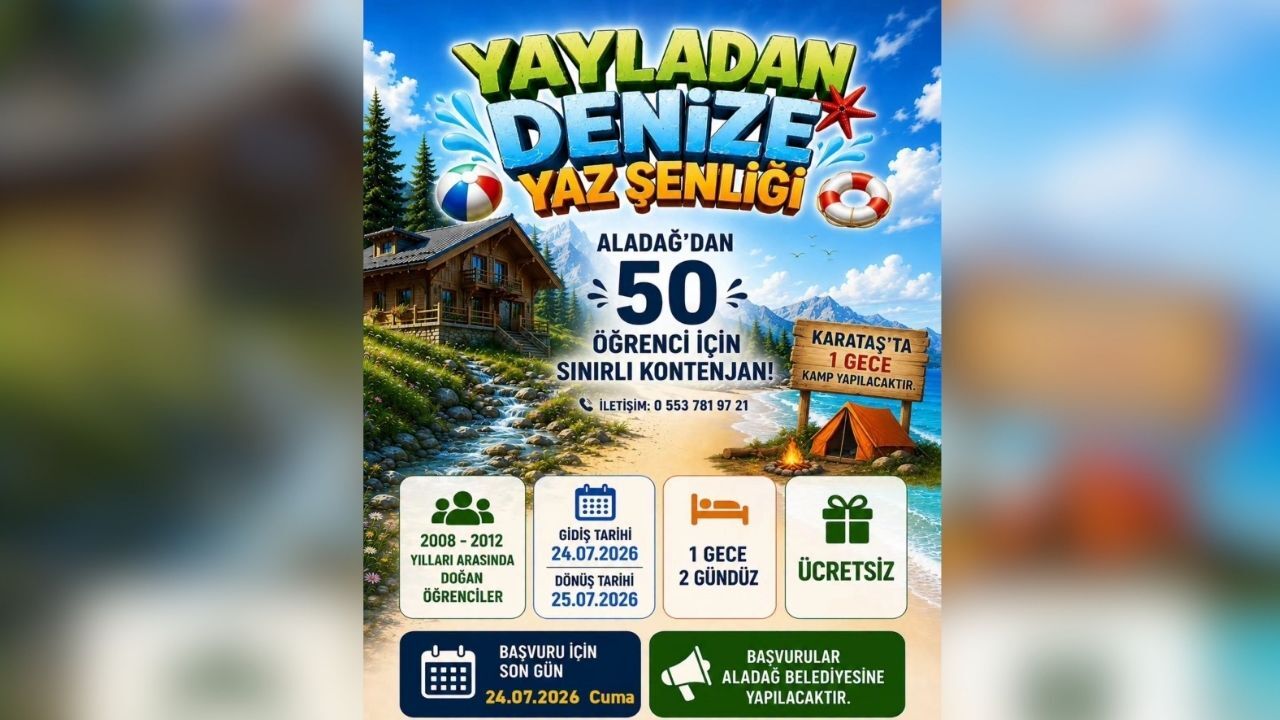 Aladağlı Öğrenciler Karataş'ta Yaz Kampında Buluşacak