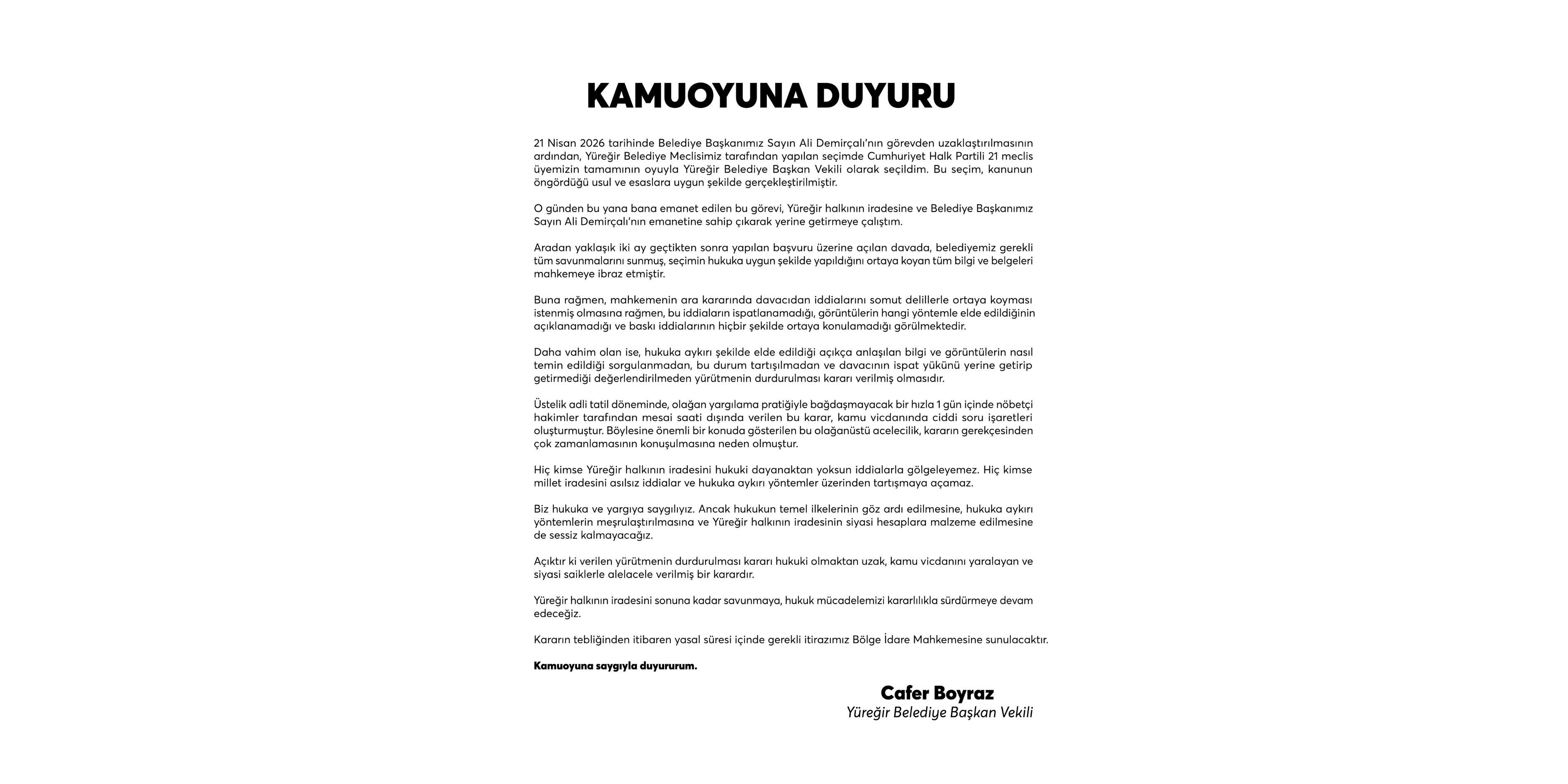 Cafer Boyraz Yüreğir Meclis Seçimindeki Yargı Kararına Ilişkin Itirazımızı Sunacağız'
