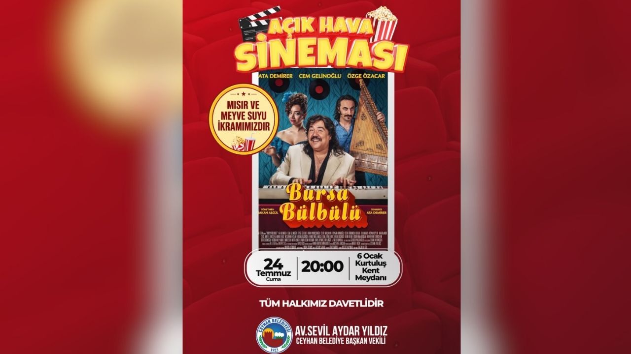 Ceyhanlılar Yaz Akşamında Açık Hava Sinemasında Buluşacak