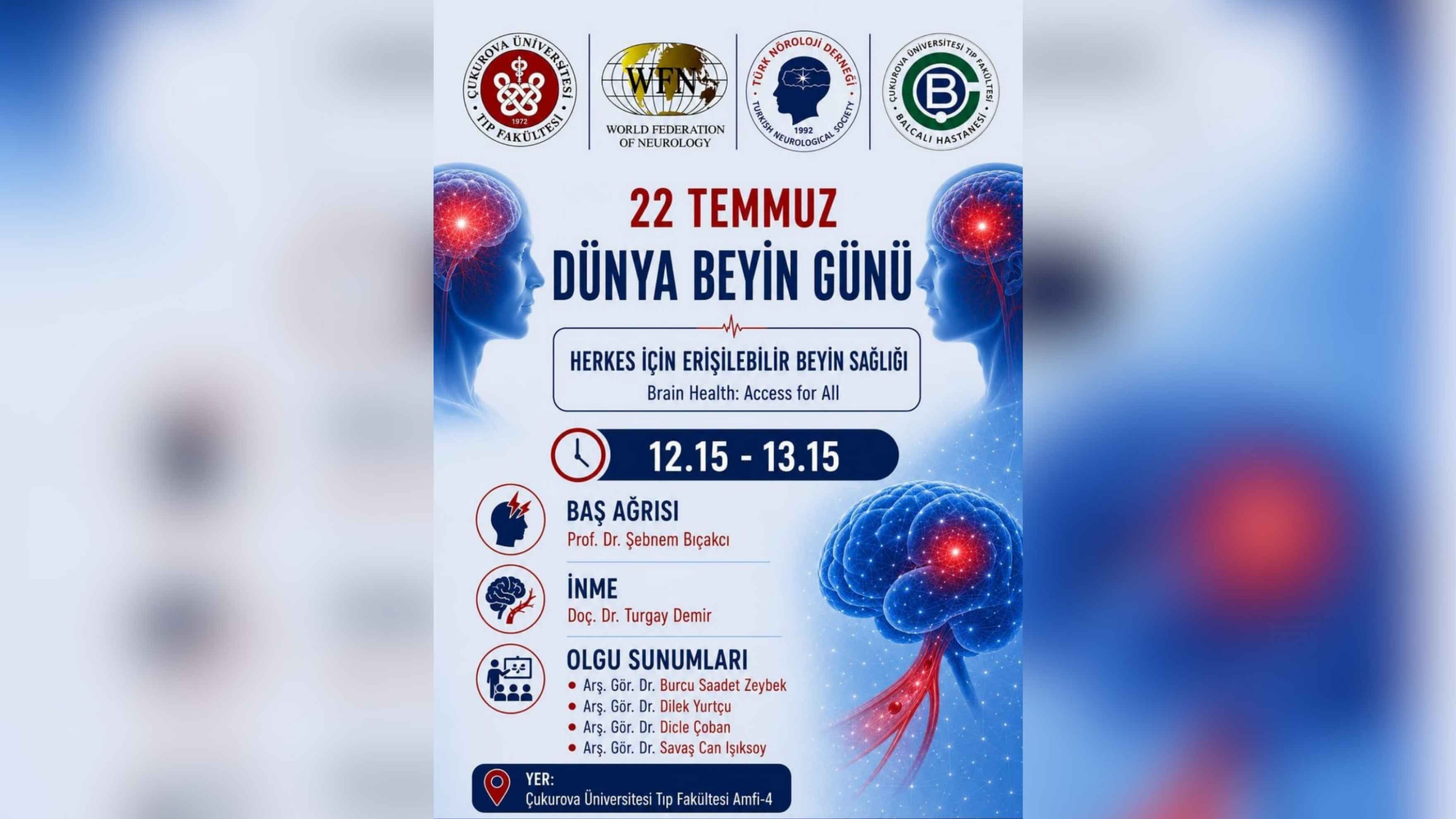 Çü'de Beyin Sağlığı Konuşulacak! Bilim Insanları Halkla Buluşuyor