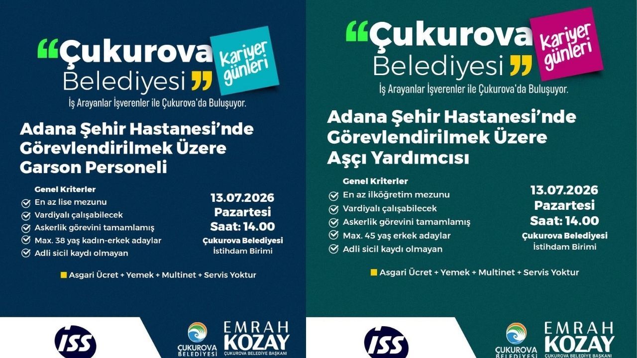 Çukurova Belediyesi'nden Iş Arayanlara Yeni Haftada Kariyer Fırsatı
