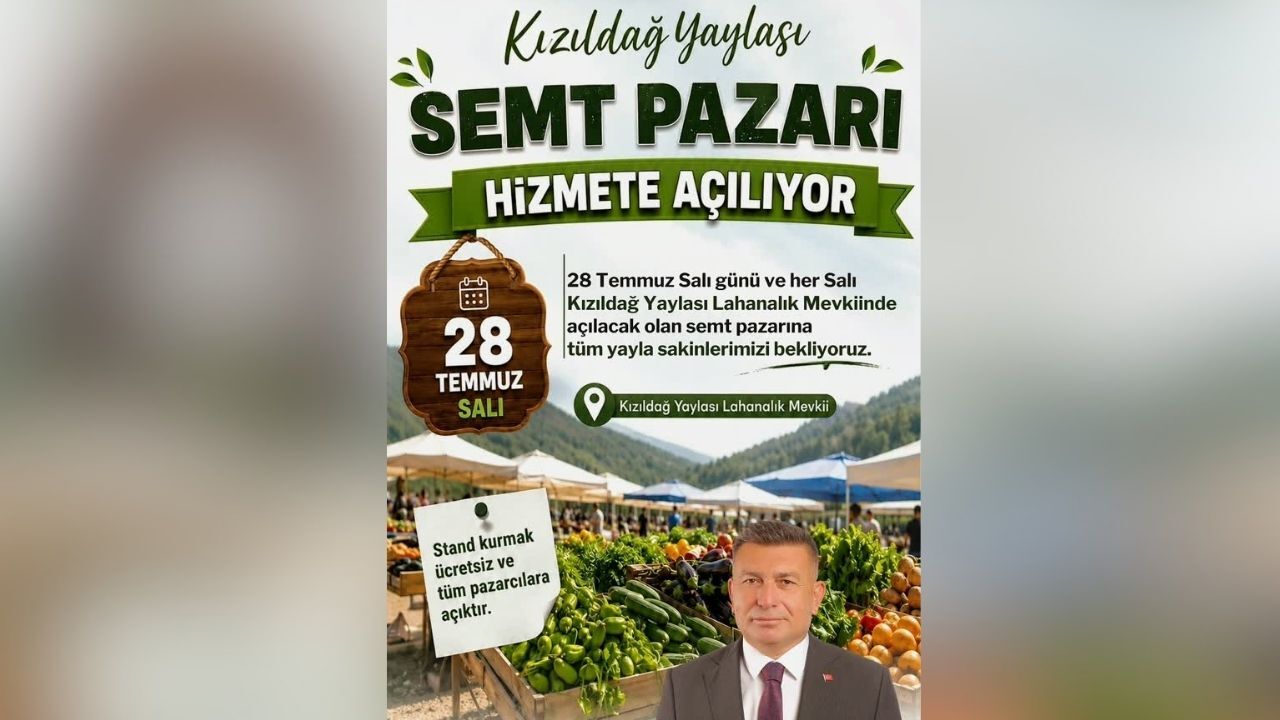 Kızıldağ Yaylası'nda Semt Pazarı Hizmete Açılıyor (2)