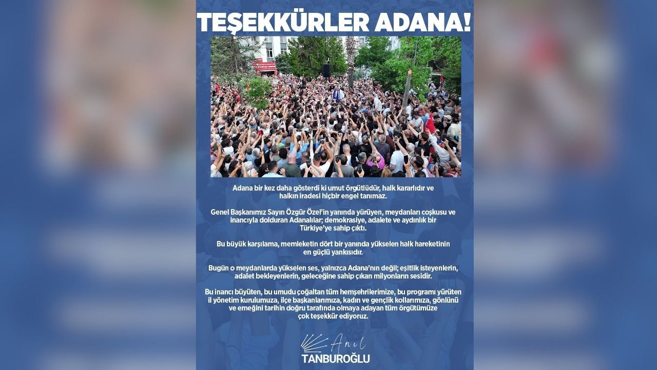 Tanburoğlu Adana Umudun Ve Halk Iradesinin Yanında Oldu (1)