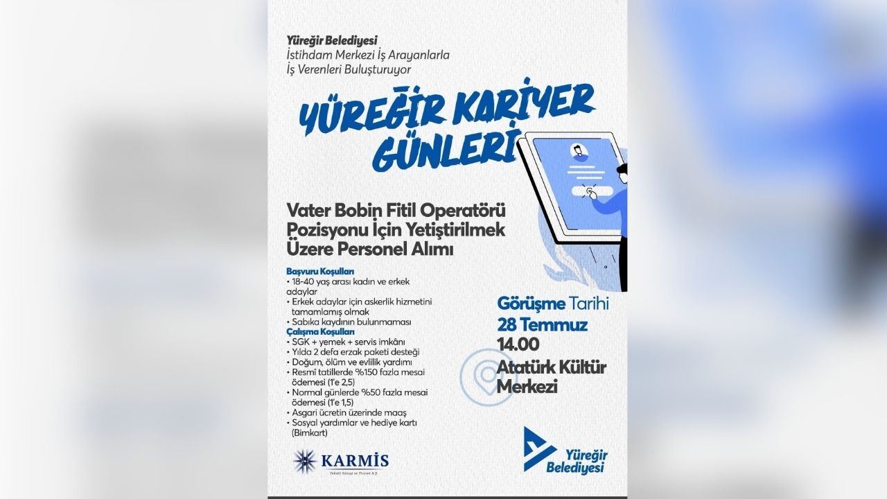 Tekstil Sektöründe Iş Fırsatı Başvurular 28 Temmuz'da
