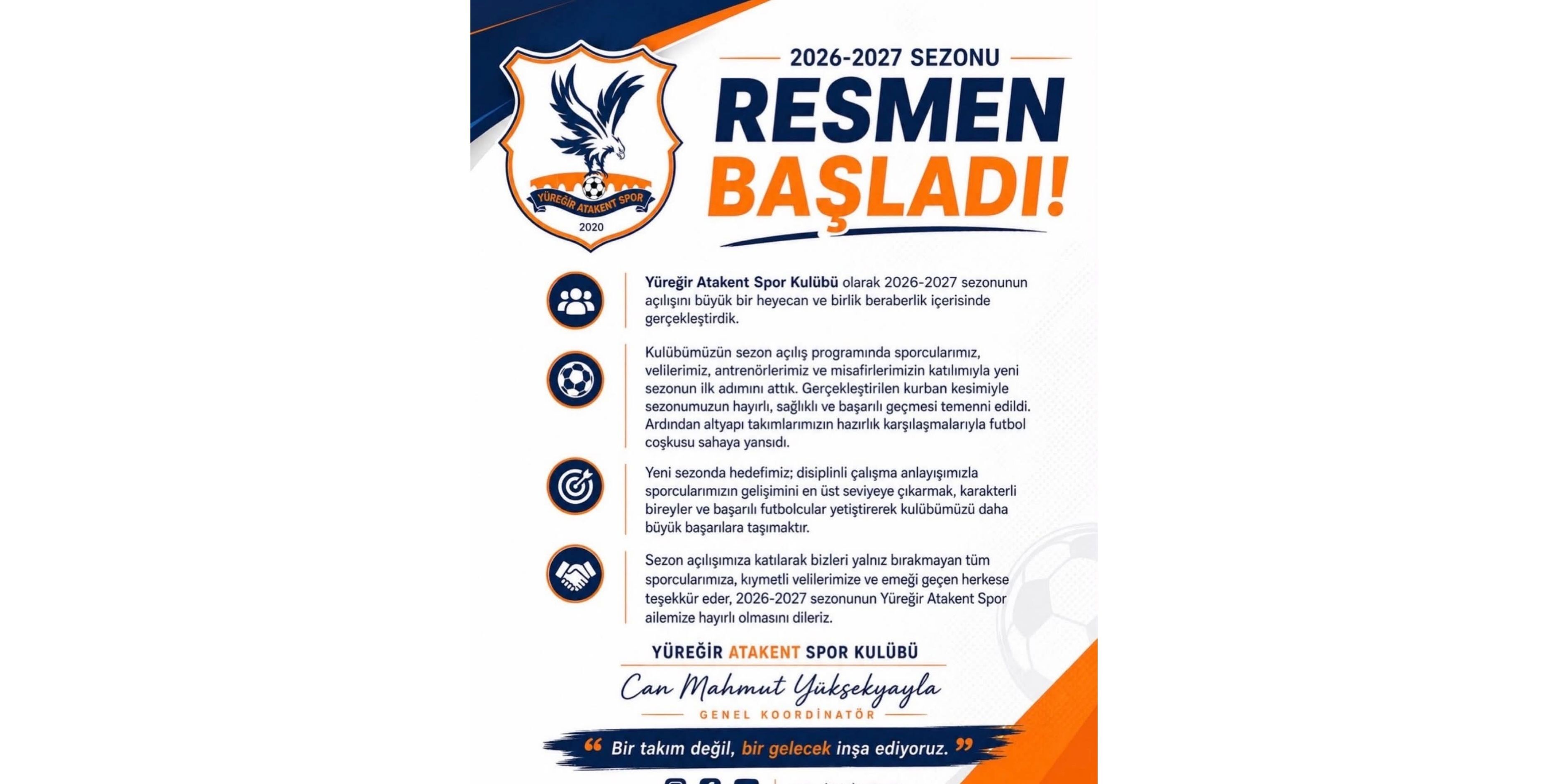 Yüreğir Atakent Spor Kulübü'nde 2026 2027 Sezonu Coşkulu Başlangıç Yaptı (1)