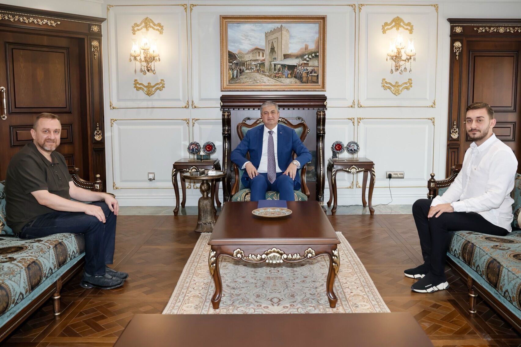 Adana Valisi Mustafa Yavuz'dan Göç İdaresi Yetkililerine Kabul (1)