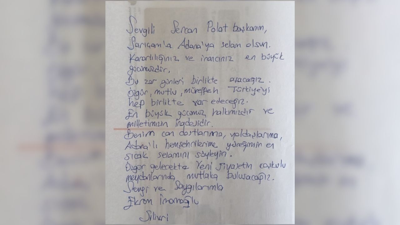 Ekrem İmamoğlu’ndan Sarıçam’a Mesaj “Bu Zor Günleri Birlikte Aşacağız” (1)