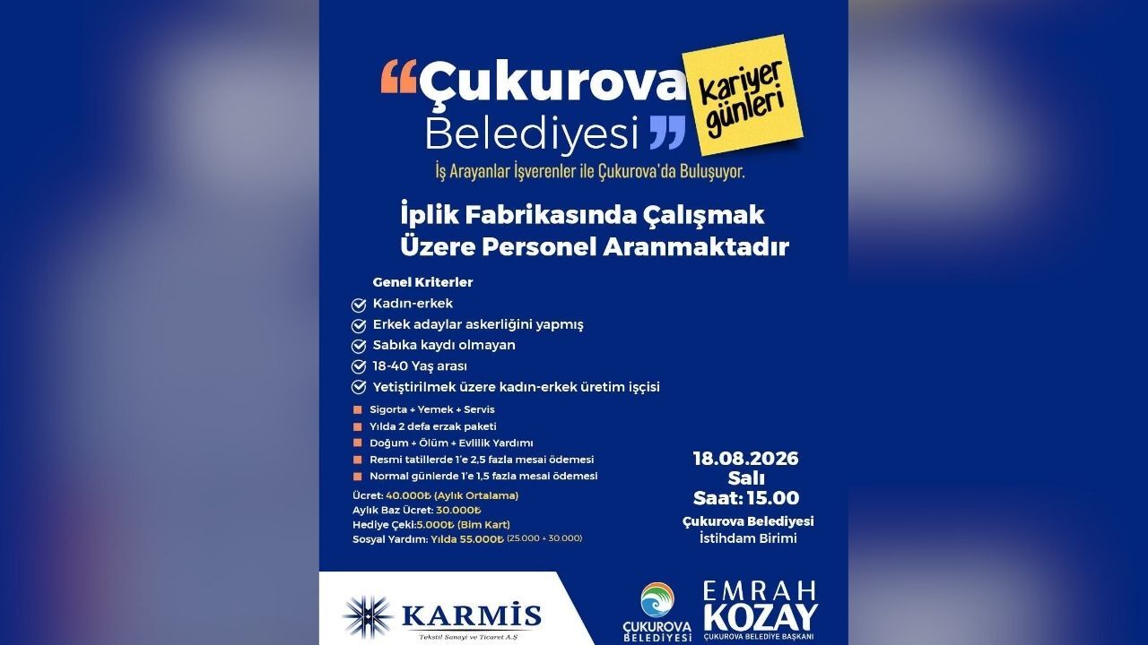 İş Arayanlar Dikkat! Tekstil Fabrikasında Istihdam Fırsatı