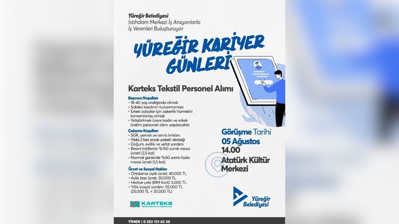 Tekstil Sektöründe Iş Fırsatı Yüreğir Kariyer Günleri’nde