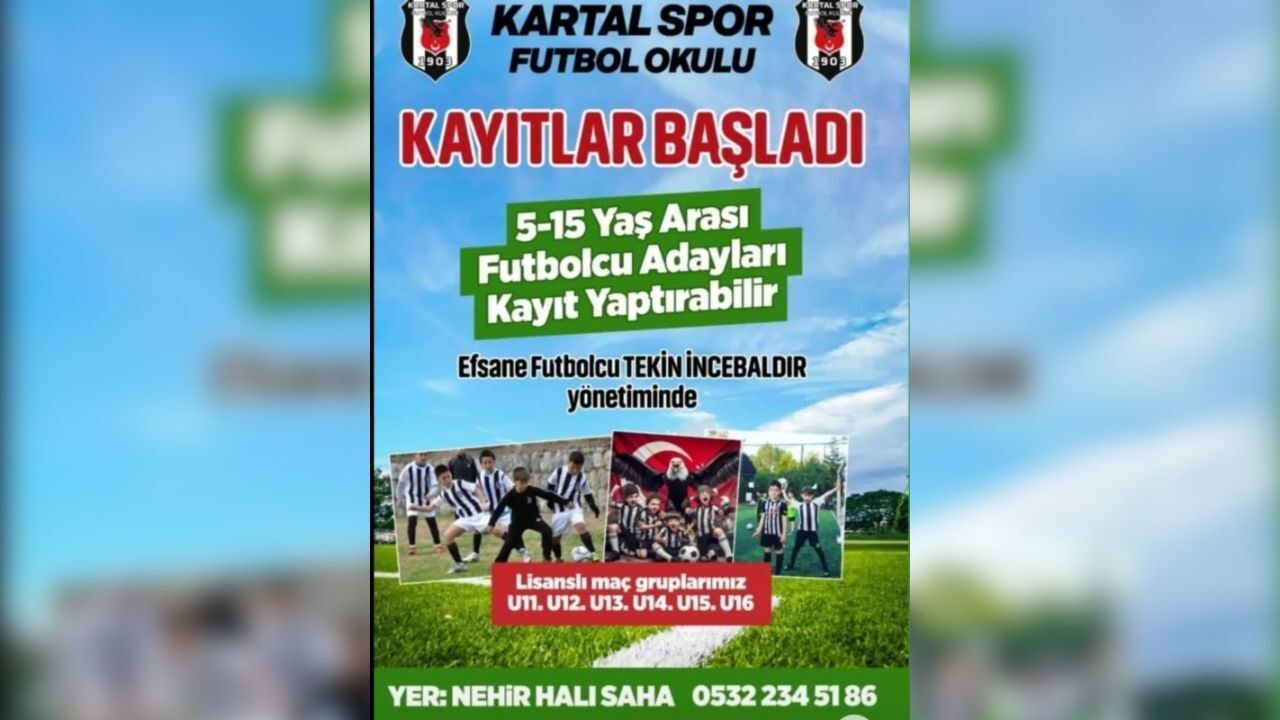 Efsane Futbolcu Tekin İncebaldır Yönetiminde Kartal Spor’da Kayıtlar Başladı (1)