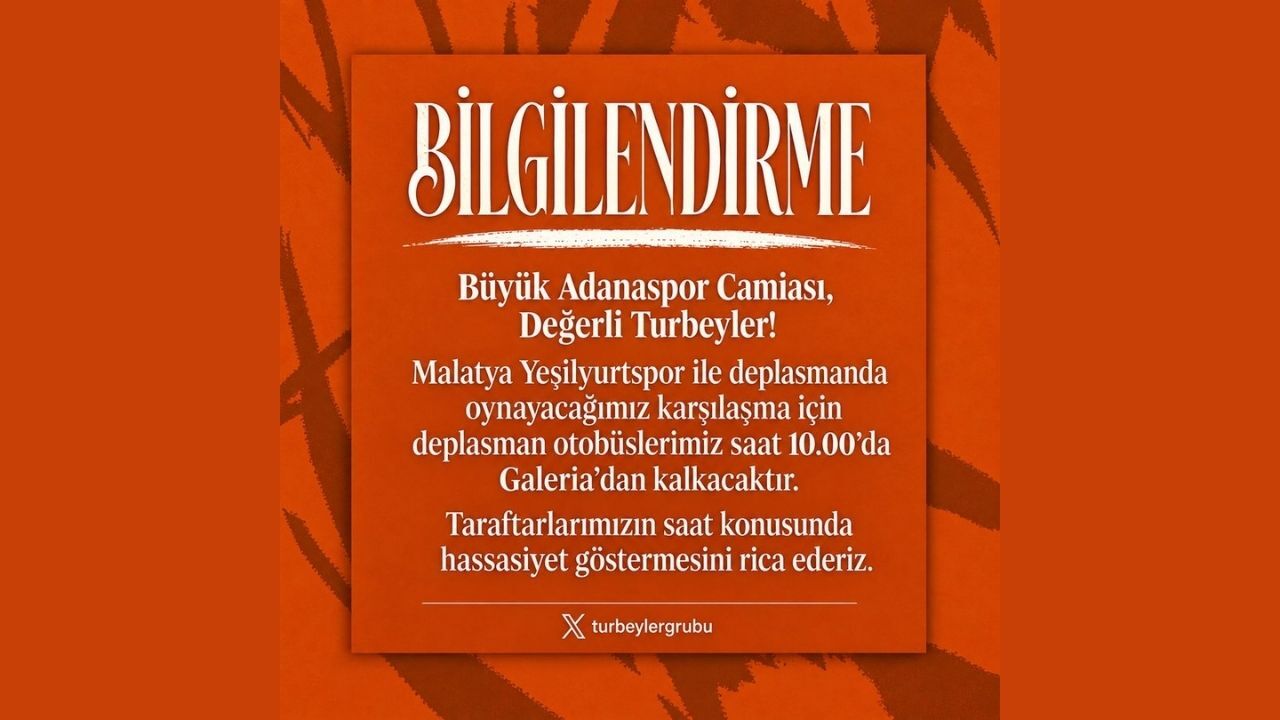 Turbeyler Grubu Malatya Yeşilyurtspor Maçı Için Otobüsler Galeria'dan Kalkacak