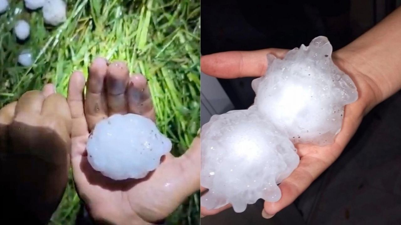 Yüreğir’de yumruk büyüklüğünde dolu tarım arazilerini vurdu