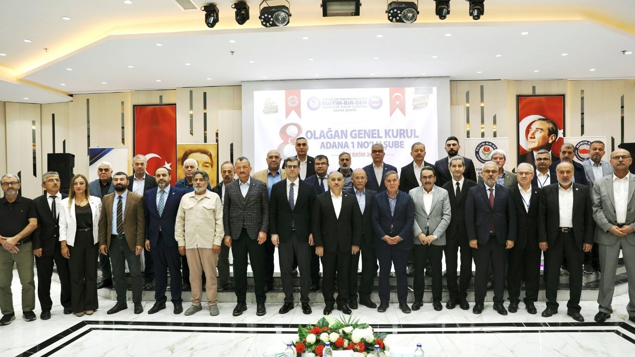 Eğitim Bir Sen Adana Şubesi'nde Mustafa Sarıgeçili Güven Tazeledi