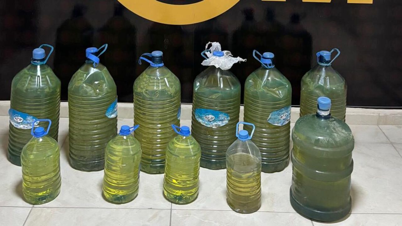 150 litre kaçak akaryakıt ele geçirildi